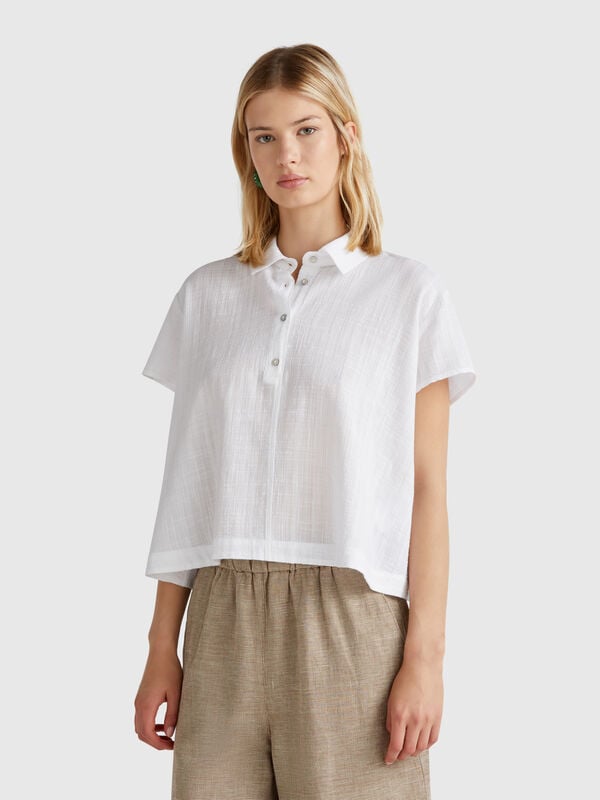 Camicia leggera a manica corta Donna