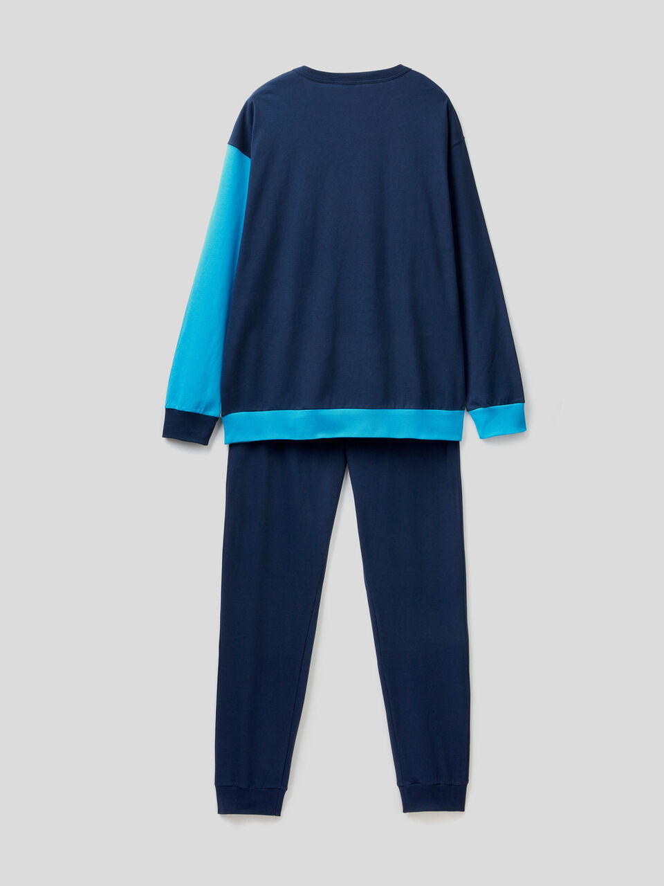 Pigiama color block in puro cotone image number 2