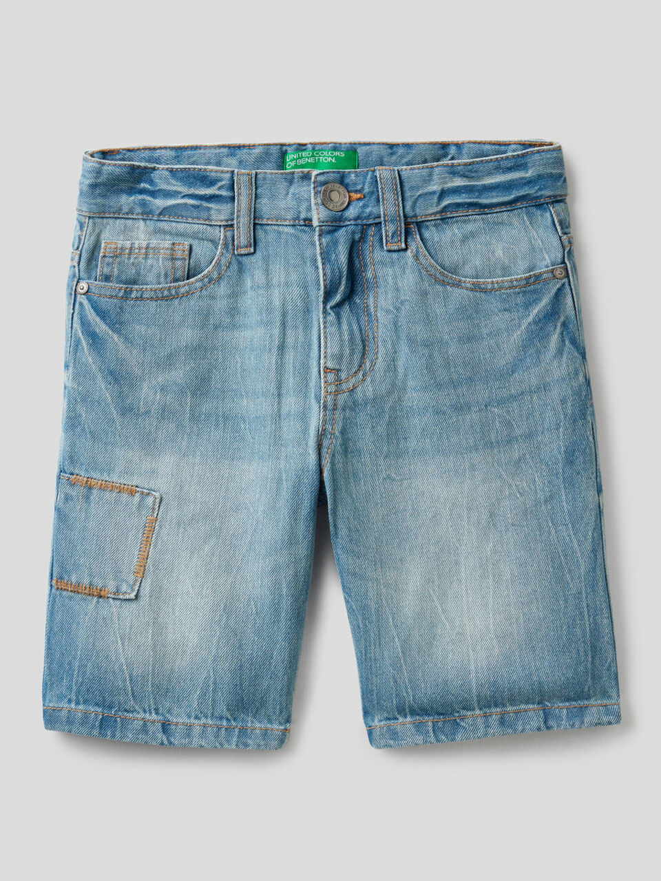 Bermuda in jeans 100% cotone image number 1