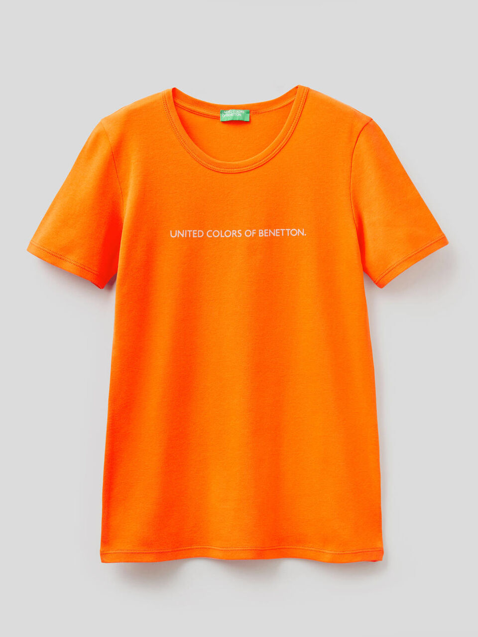 T-shirt 100% cotone con stampa logo glitter image number null