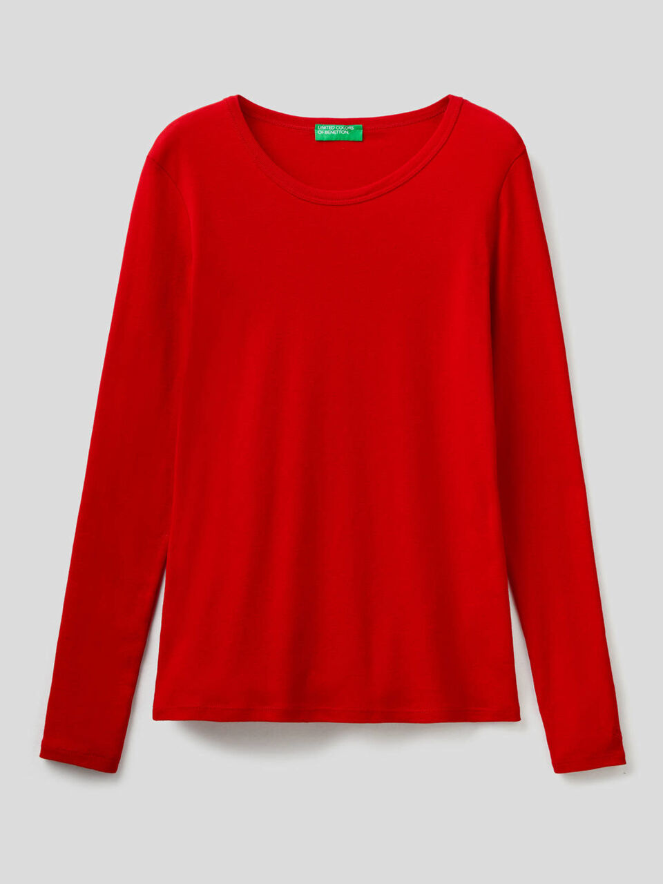 T-shirt a manica lunga in puro cotone image number 1