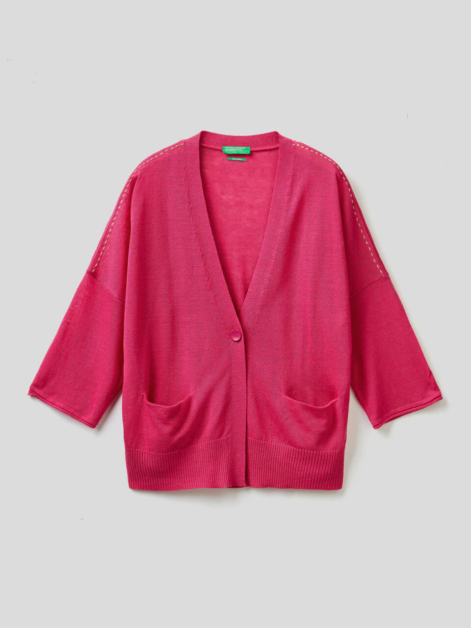 Cardigan con scollo a V image number 1