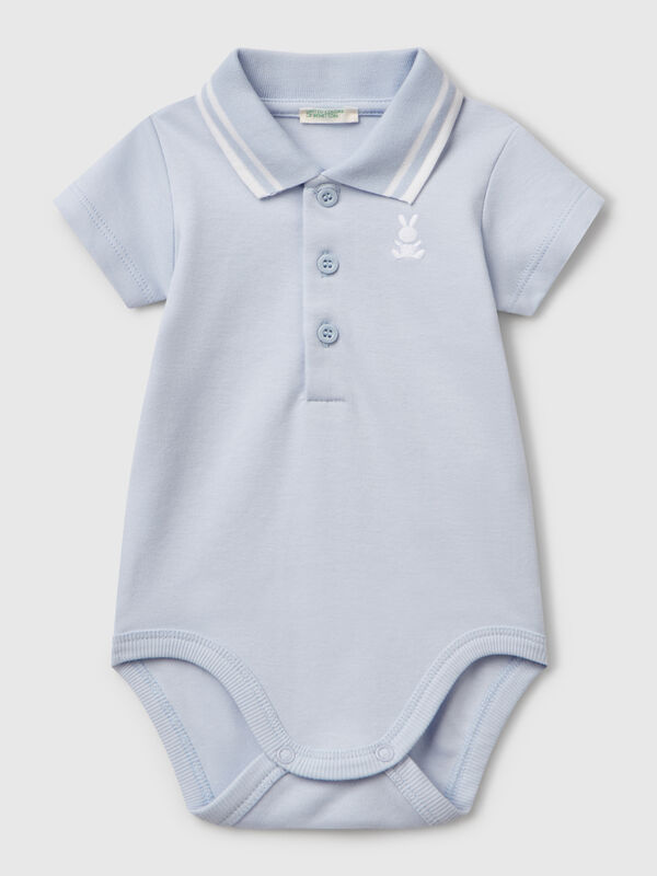 Body a polo in cotone Baby