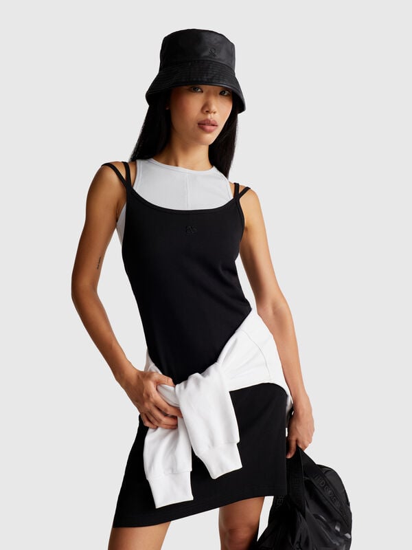 Abito midi in misto cotone Donna