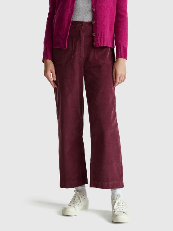 Pantaloni straight in velluto Pantaloni straight in velluto Donna
