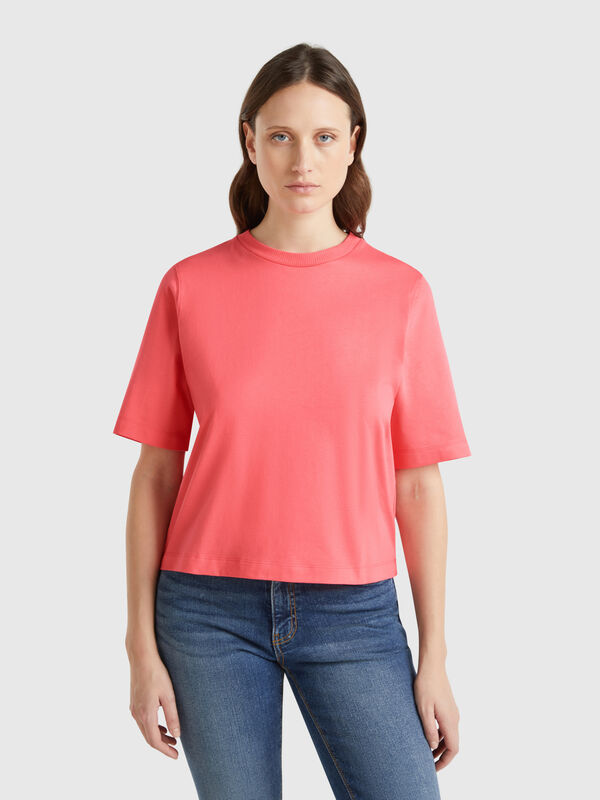 T-shirt boxy fit 100% cotone Donna