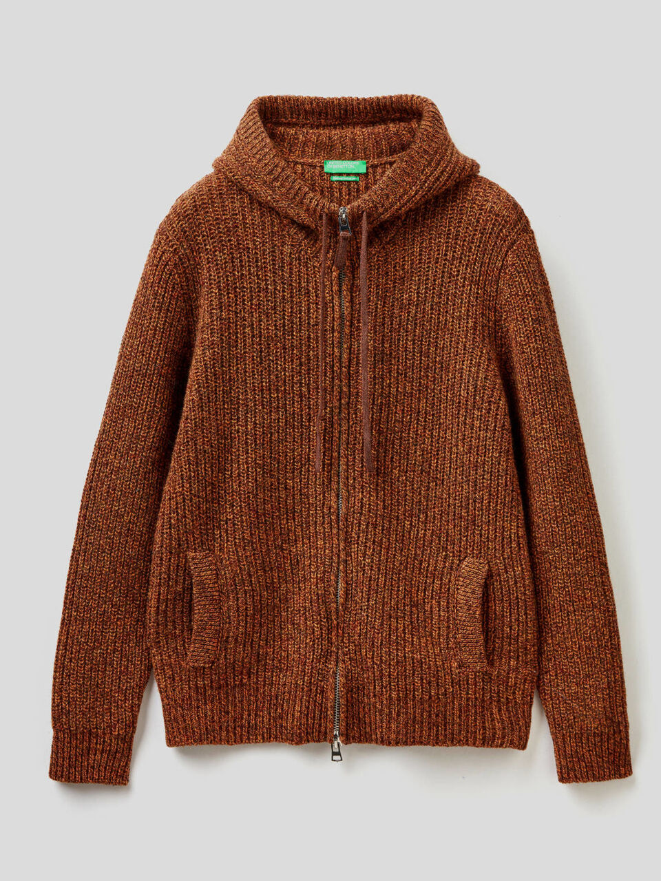 Maglia in lana Shetland con cappuccio image number 1
