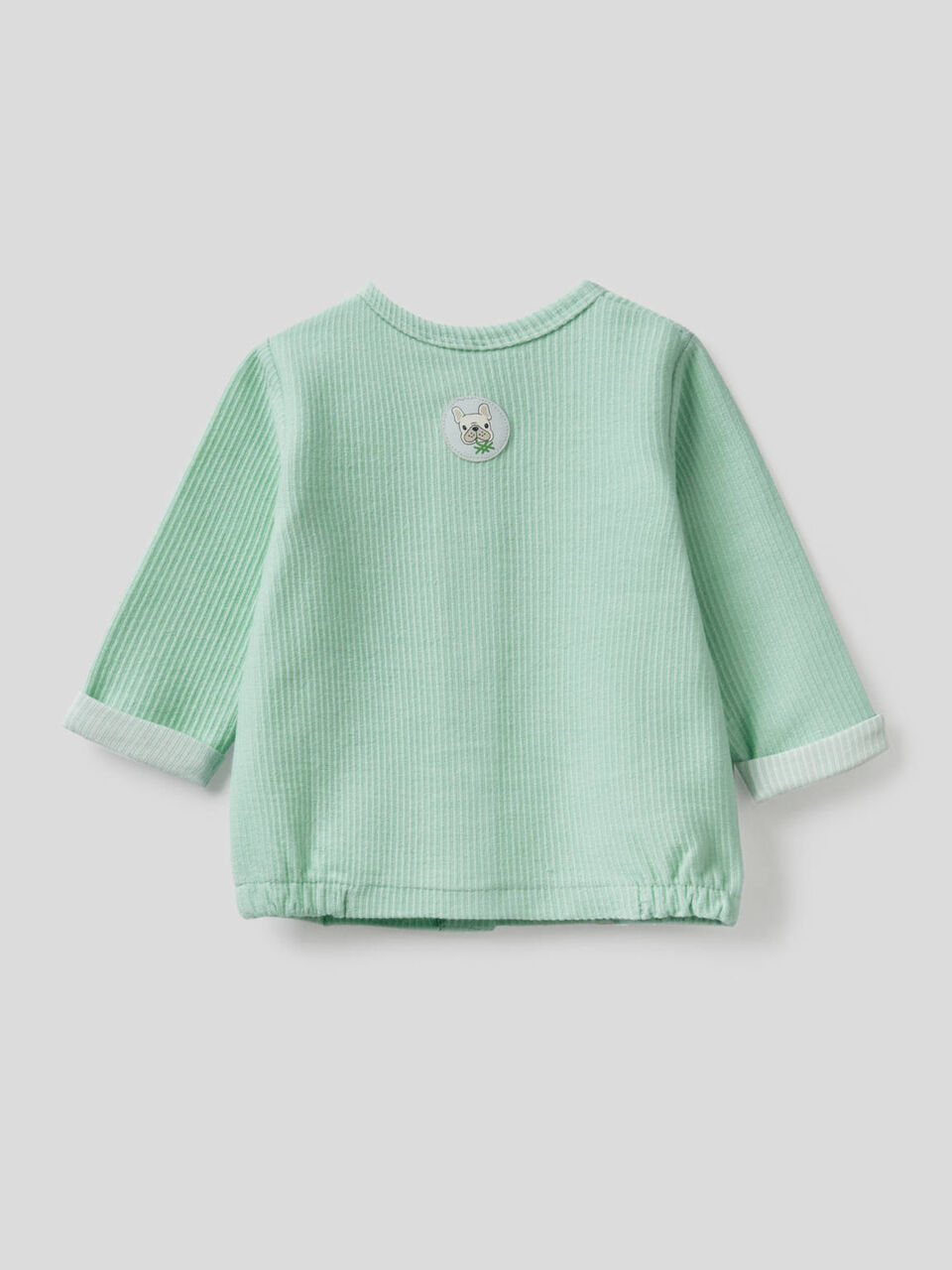 Cardigan in tessuto rigato stretch image number 2