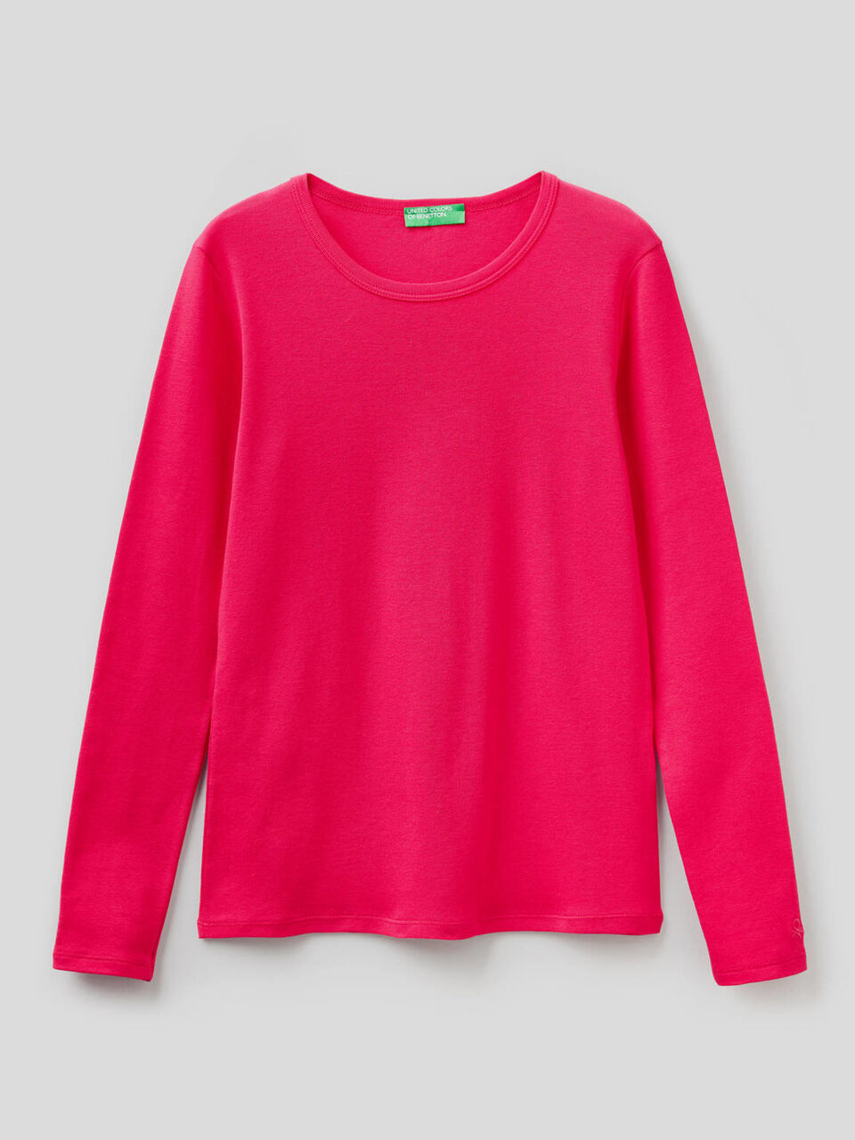 T-shirt a manica lunga in puro cotone image number 1