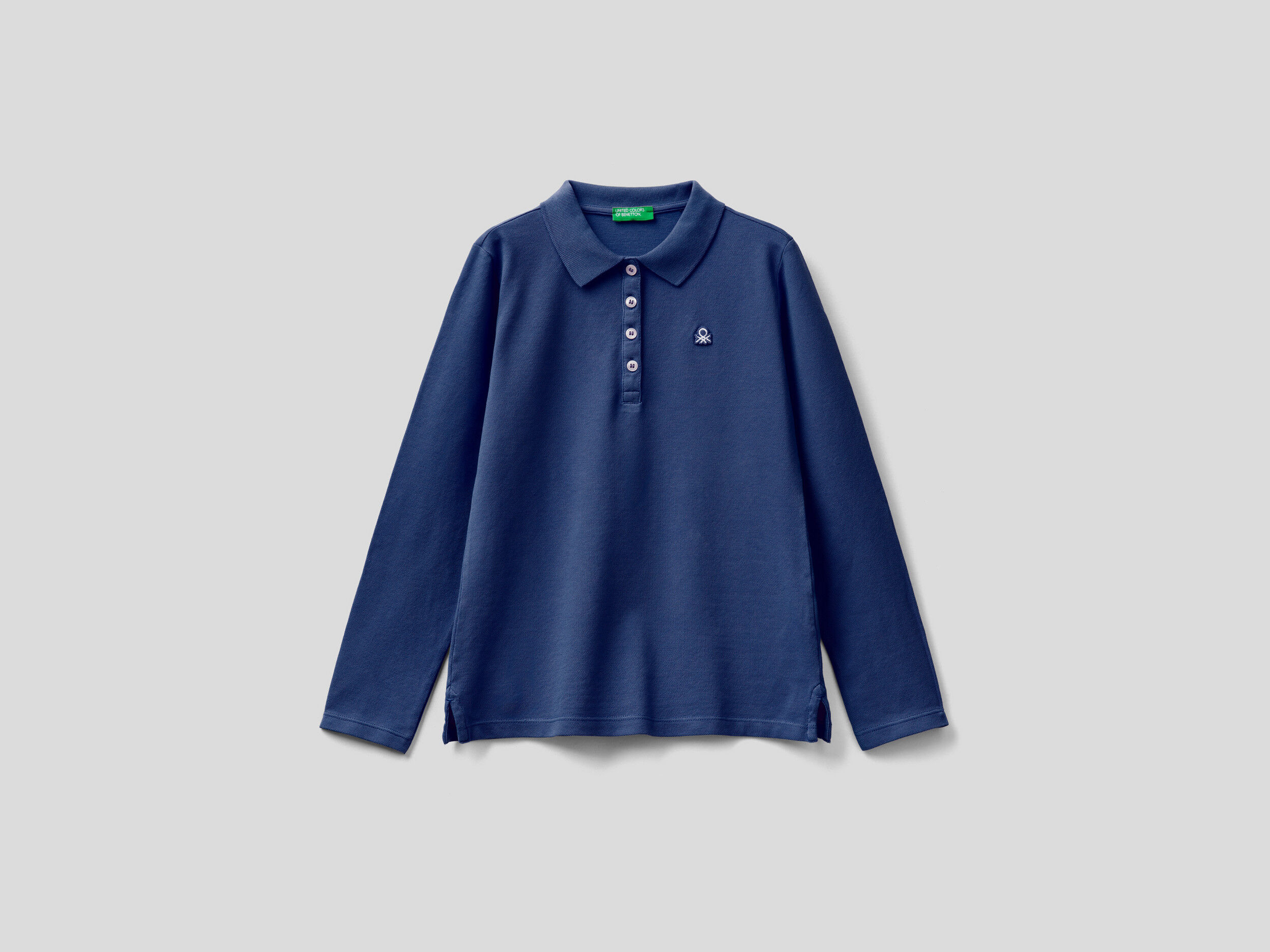 Polo Manica Lunga In Cotone Bio United Colors of Benetton Abbigliamento Top e t-shirt T-shirt Polo 