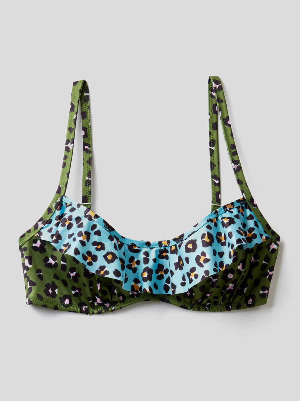 Reggiseno bicolor stampato image number 1