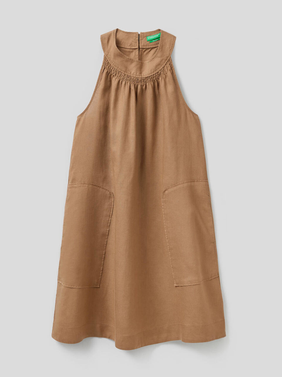 Vestito corto in 100% lino image number 1