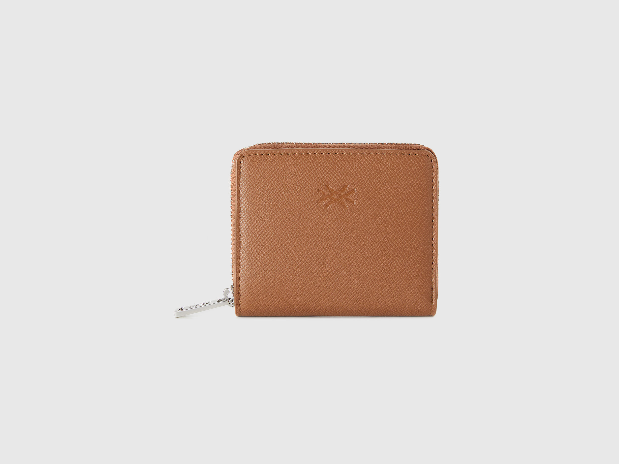 Portafoglio piccolo con zip Marrone Benetton