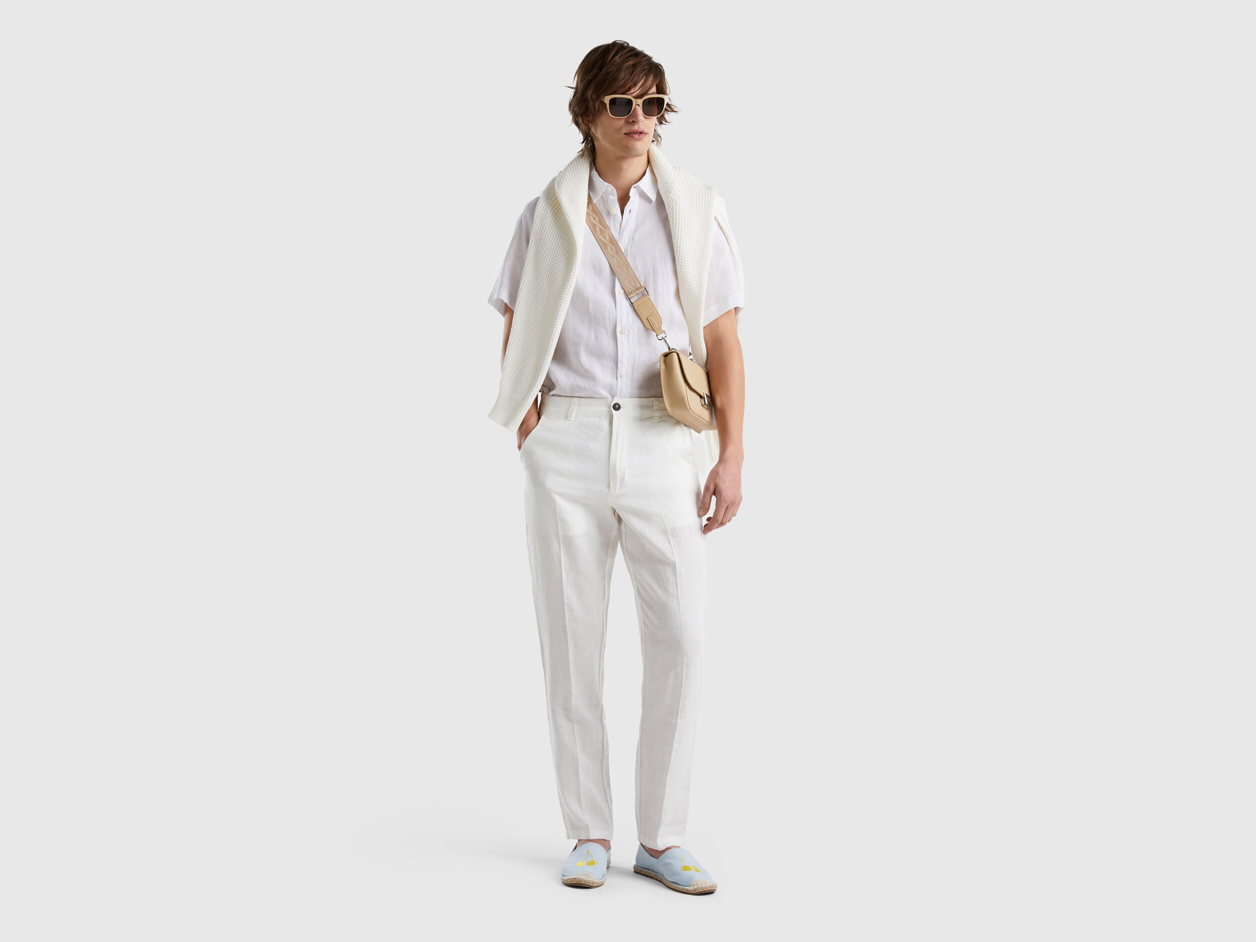 Benetton camicia new arrivals lino