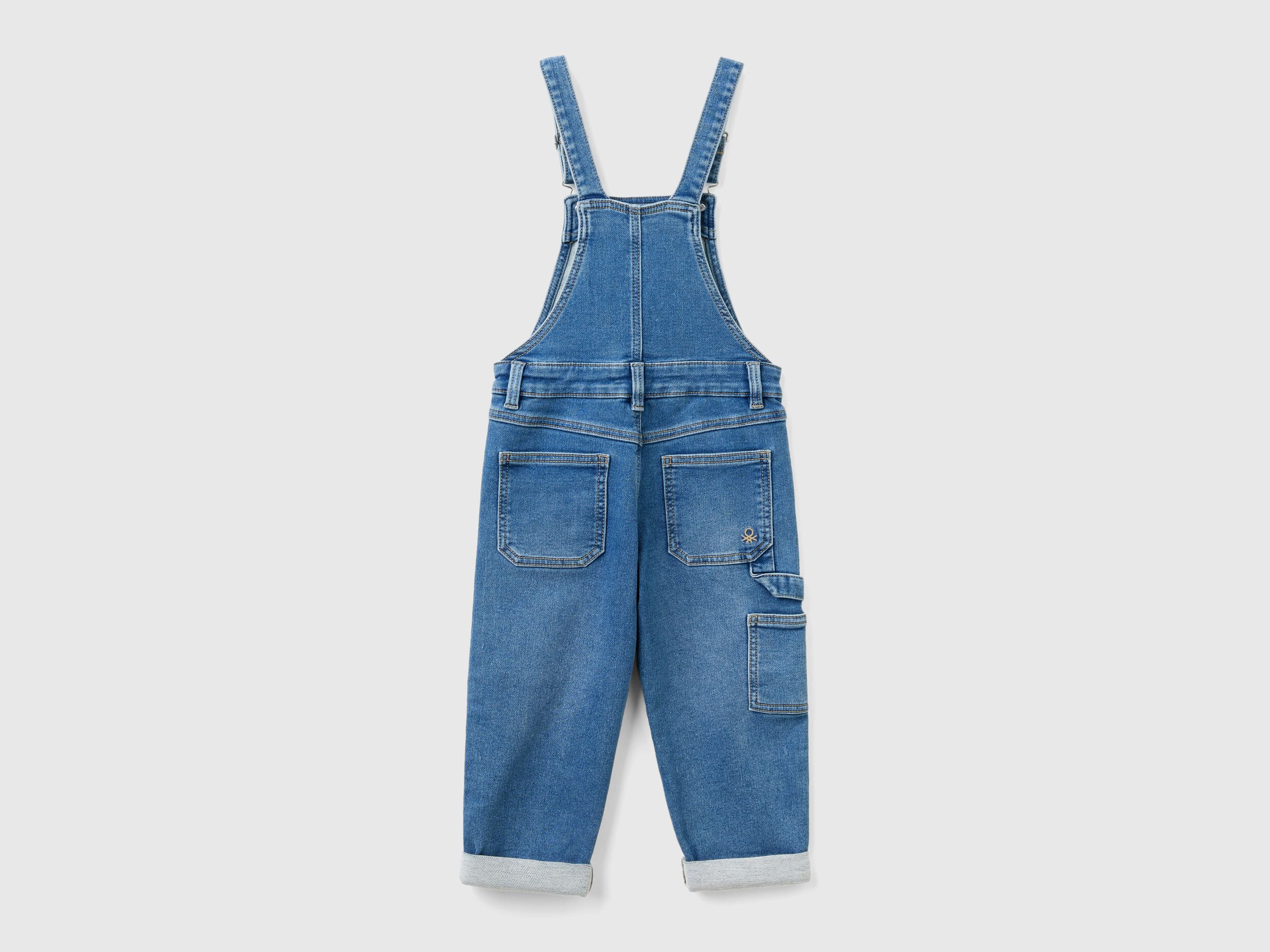 Salopette di jeans Blu Benetton