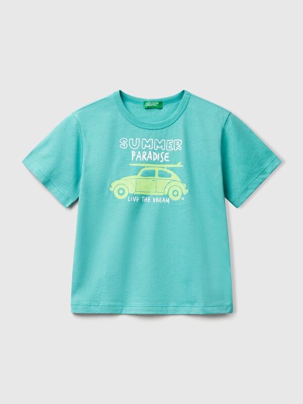 T-shirt con stampa fluo Bambino