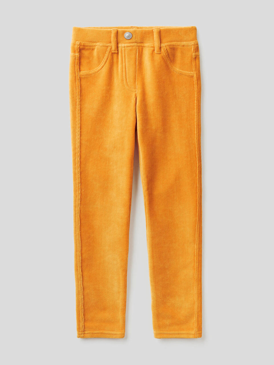 Pantaloni super skinny in ciniglia image number 1