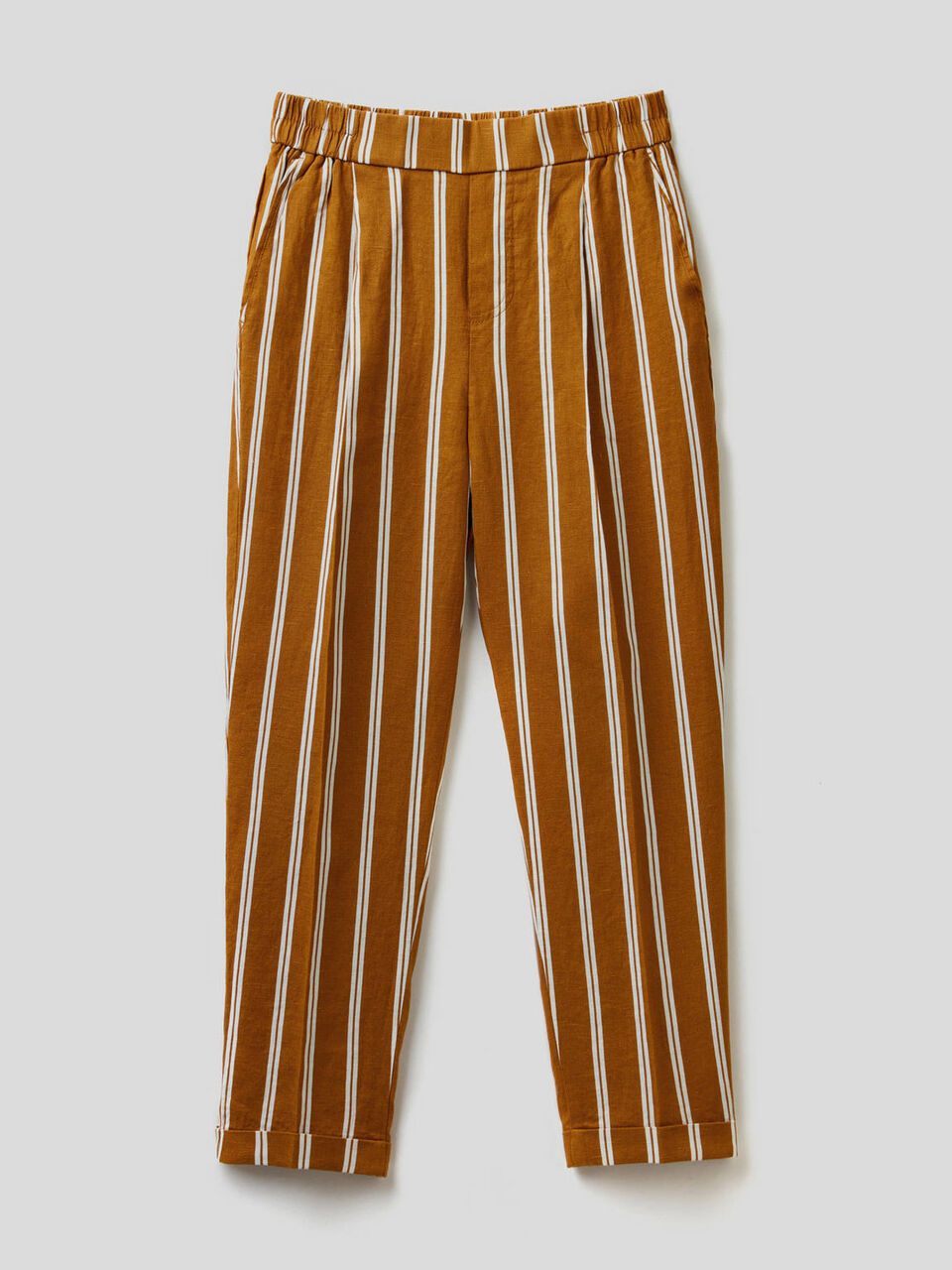Pantaloni 100% lino stampa fantasia image number 1
