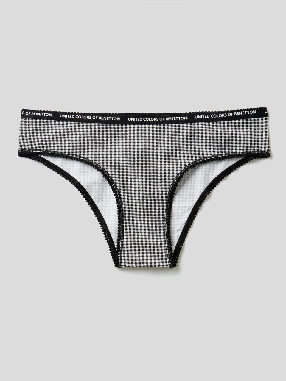 Slip stampato in cotone stretch image number 1