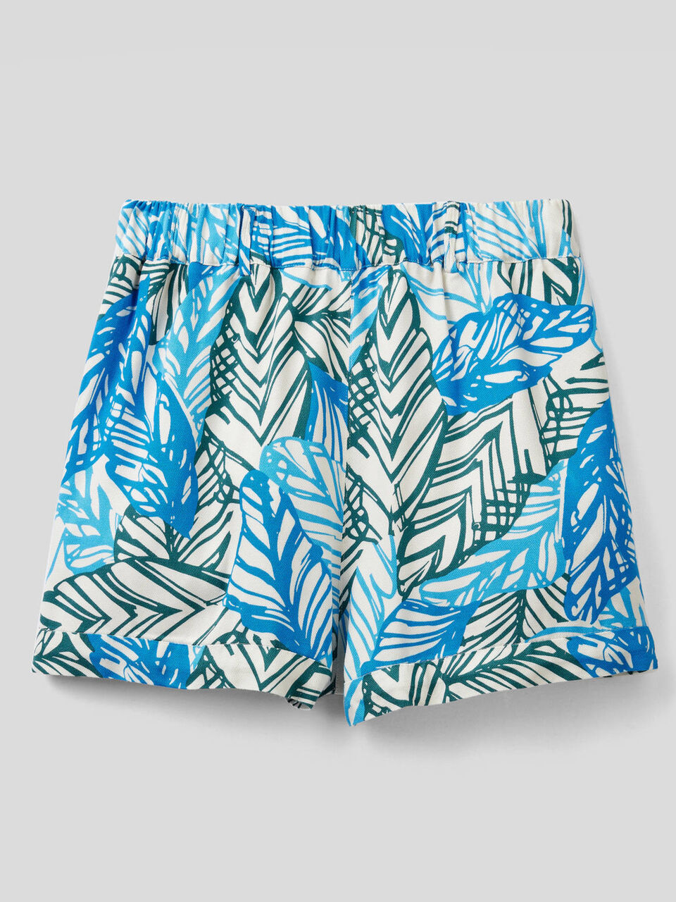 Shorts fluidi con stampa botanica image number 2