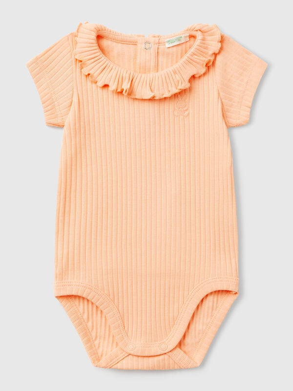 Body con colletto in cotone stretch Baby