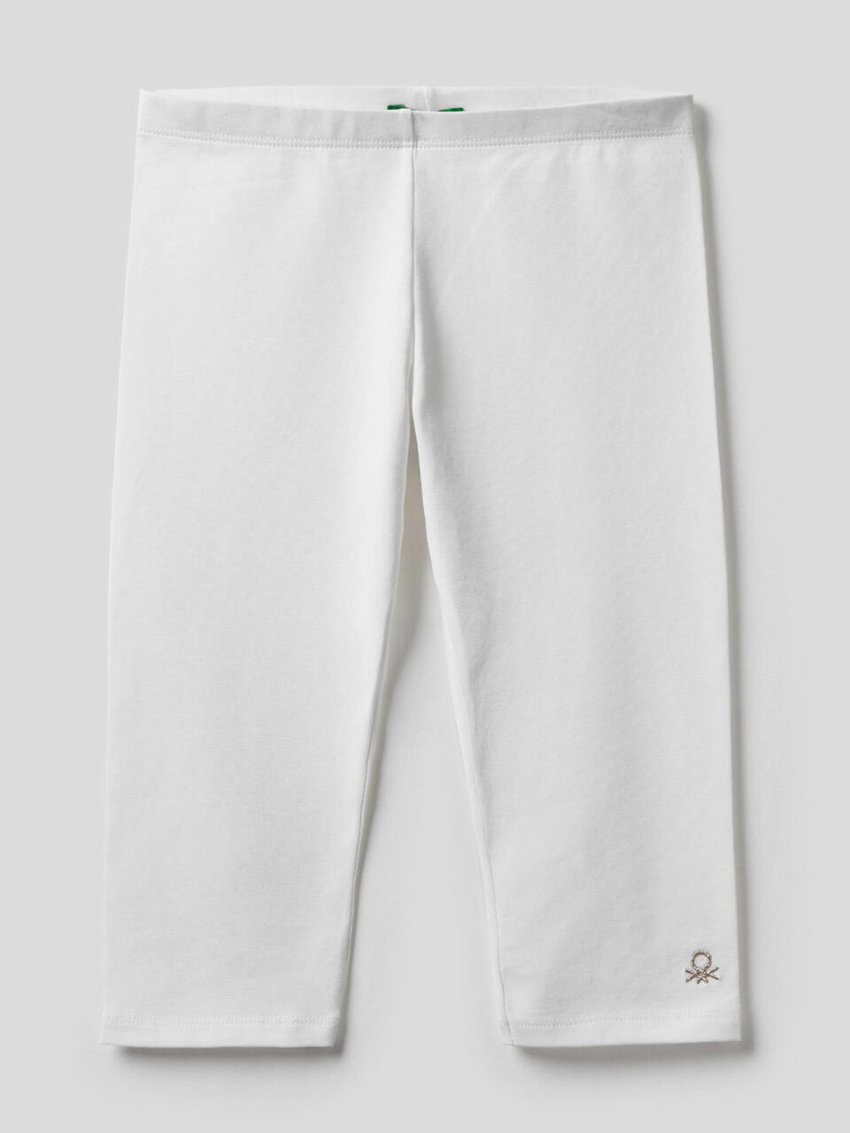 Leggings a 3/4 in cotone stretch image number 1