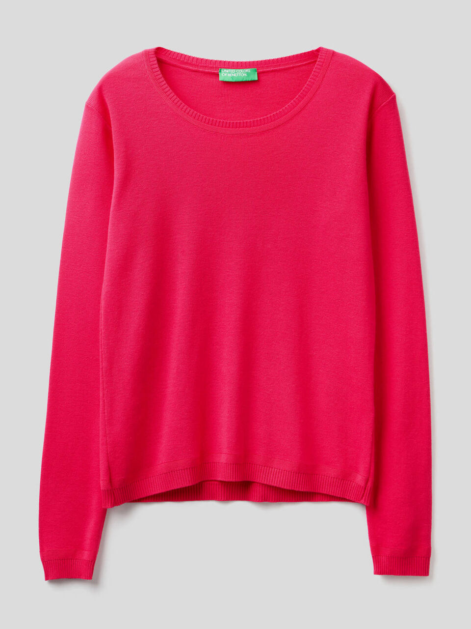 Maglia girocollo in puro cotone image number 1