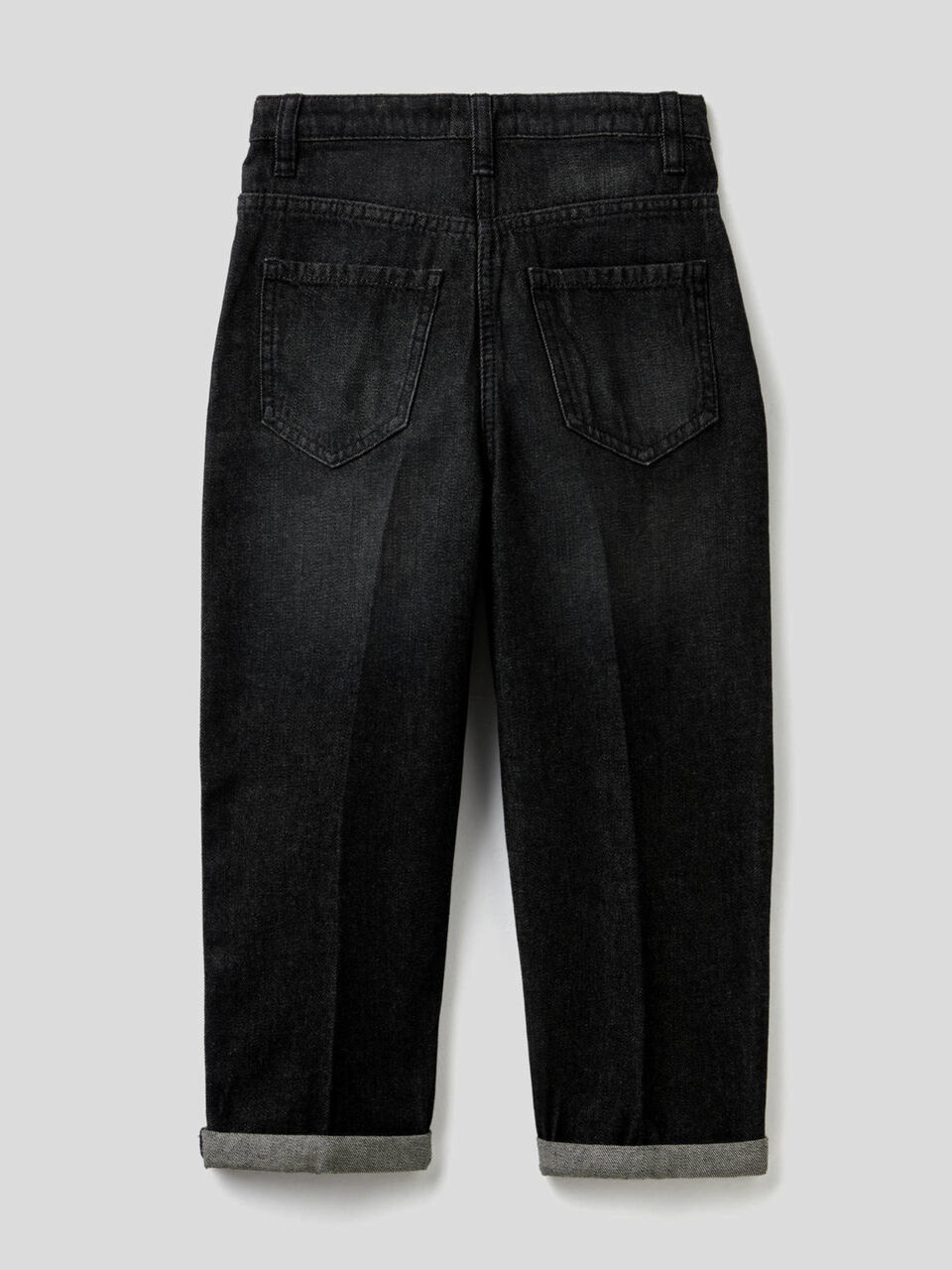 Jeans mum fit in denim 100% cotone image number 2
