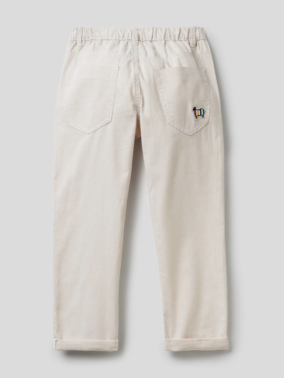 Pantaloni a righe in 100% cotone image number 2