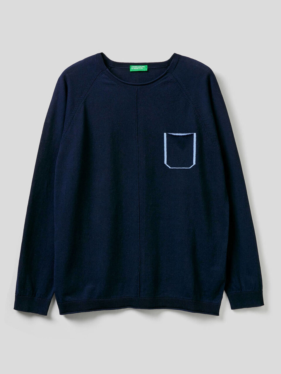 Maglia in cotone con taschino image number 1