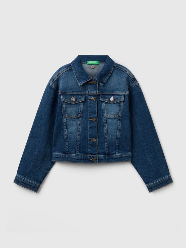 Giubbino di jeans oversize Bambina