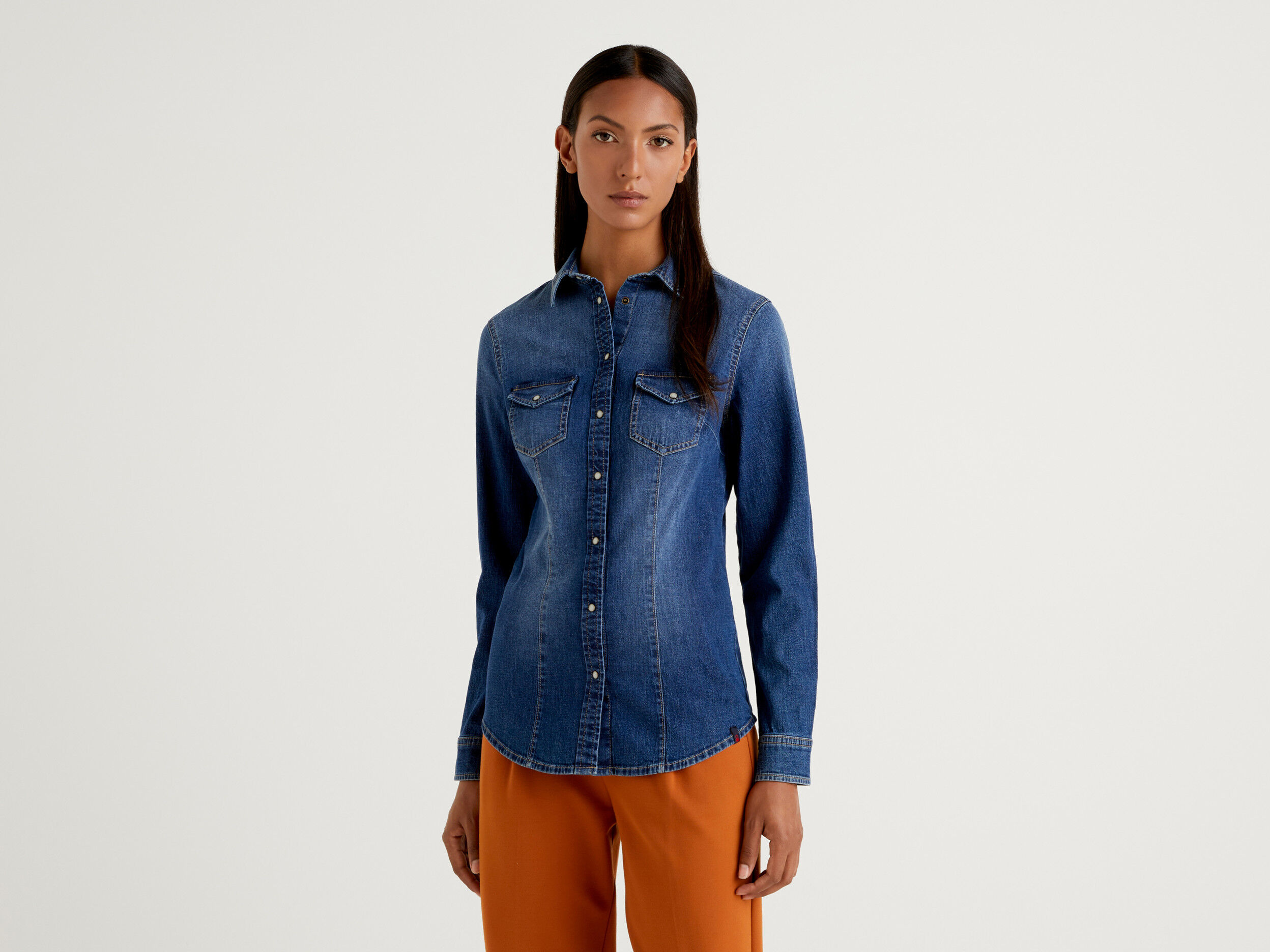 H&M Camicia MODA UOMO Camicie & T-shirt Jeans sconto 92% Blu 48 