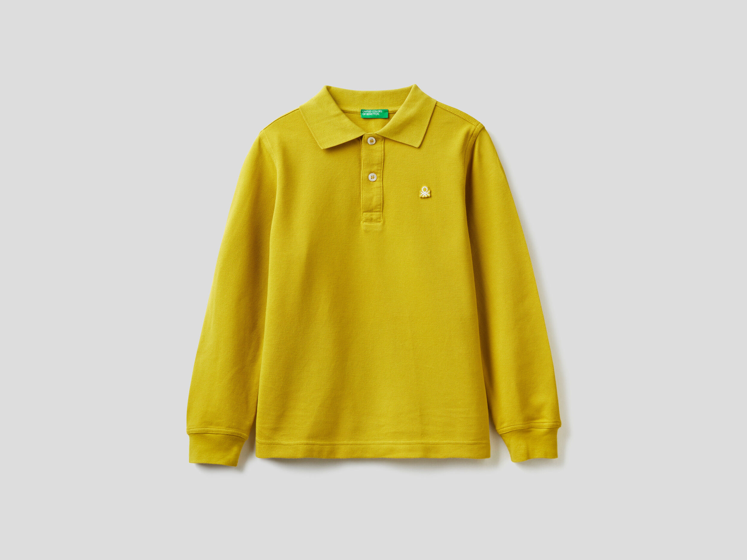 Polo Manica Lunga 100% Cotone Bio United Colors of Benetton Abbigliamento Top e t-shirt T-shirt Polo 