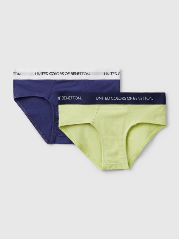 Due slip con elastico logato Bambino