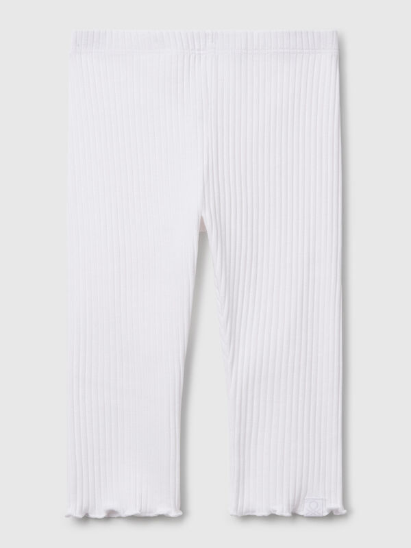 Leggings in cotone stretch Bambina