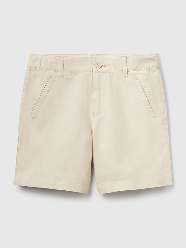Shorts in misto lino Bambino