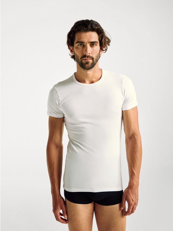 T-shirt in cotone stretch Uomo