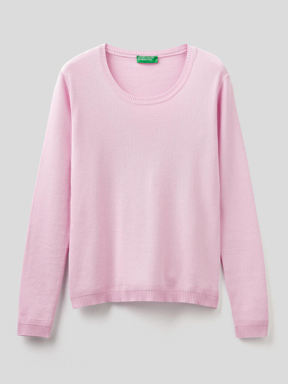 Maglia girocollo in puro cotone image number null