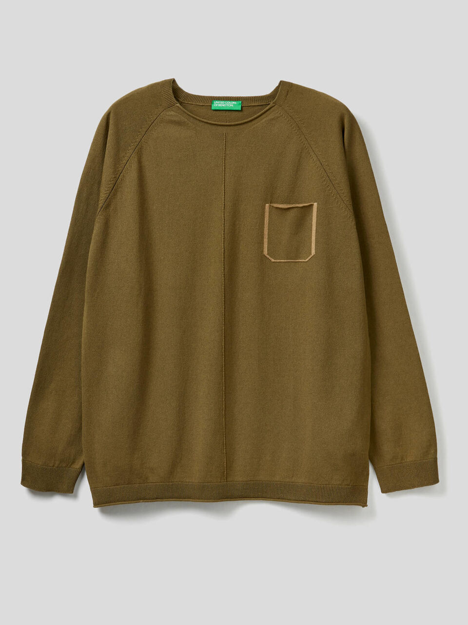 Maglia in cotone con taschino image number 1