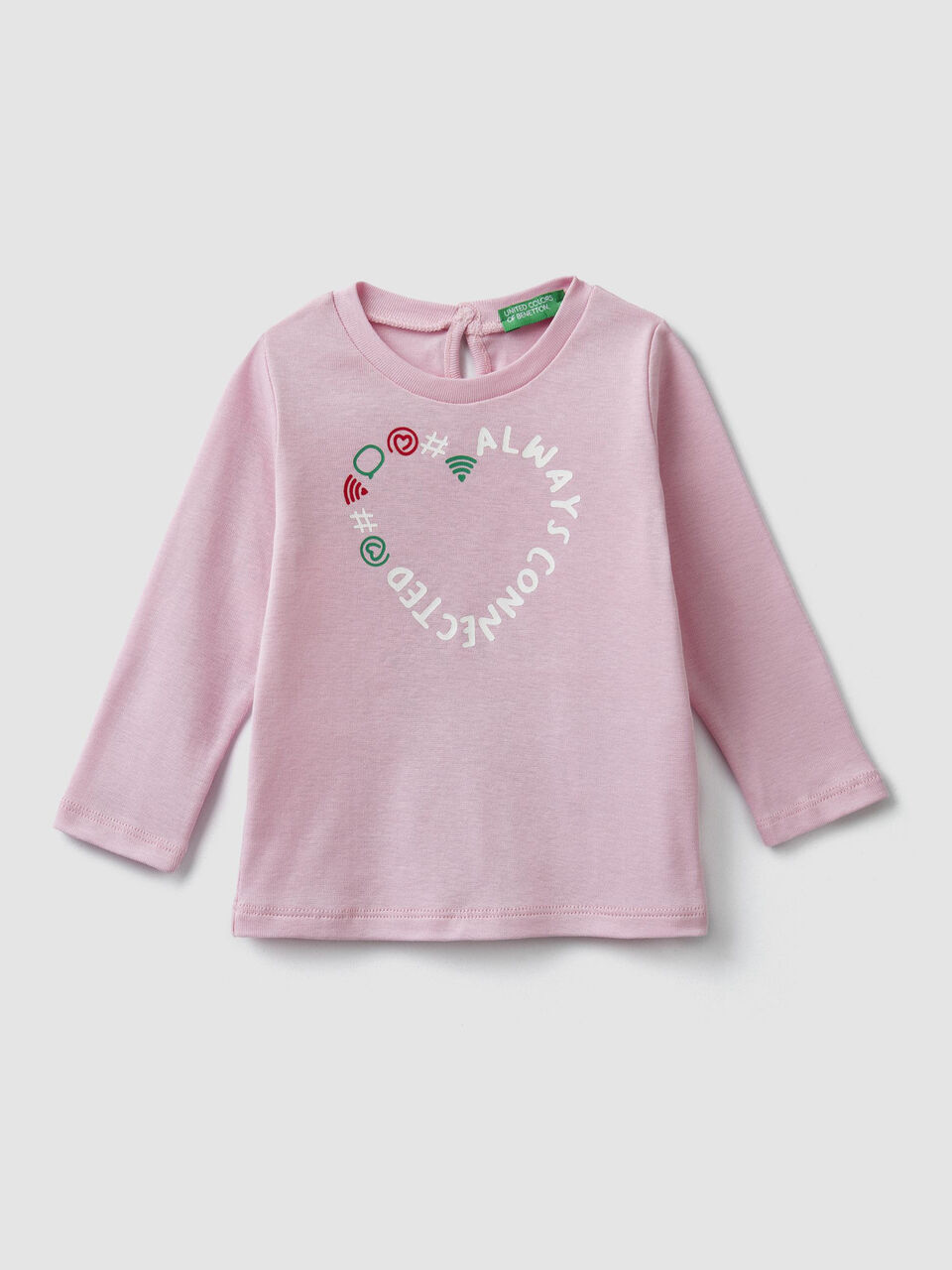 T-shirt a costine con stampa image number 1