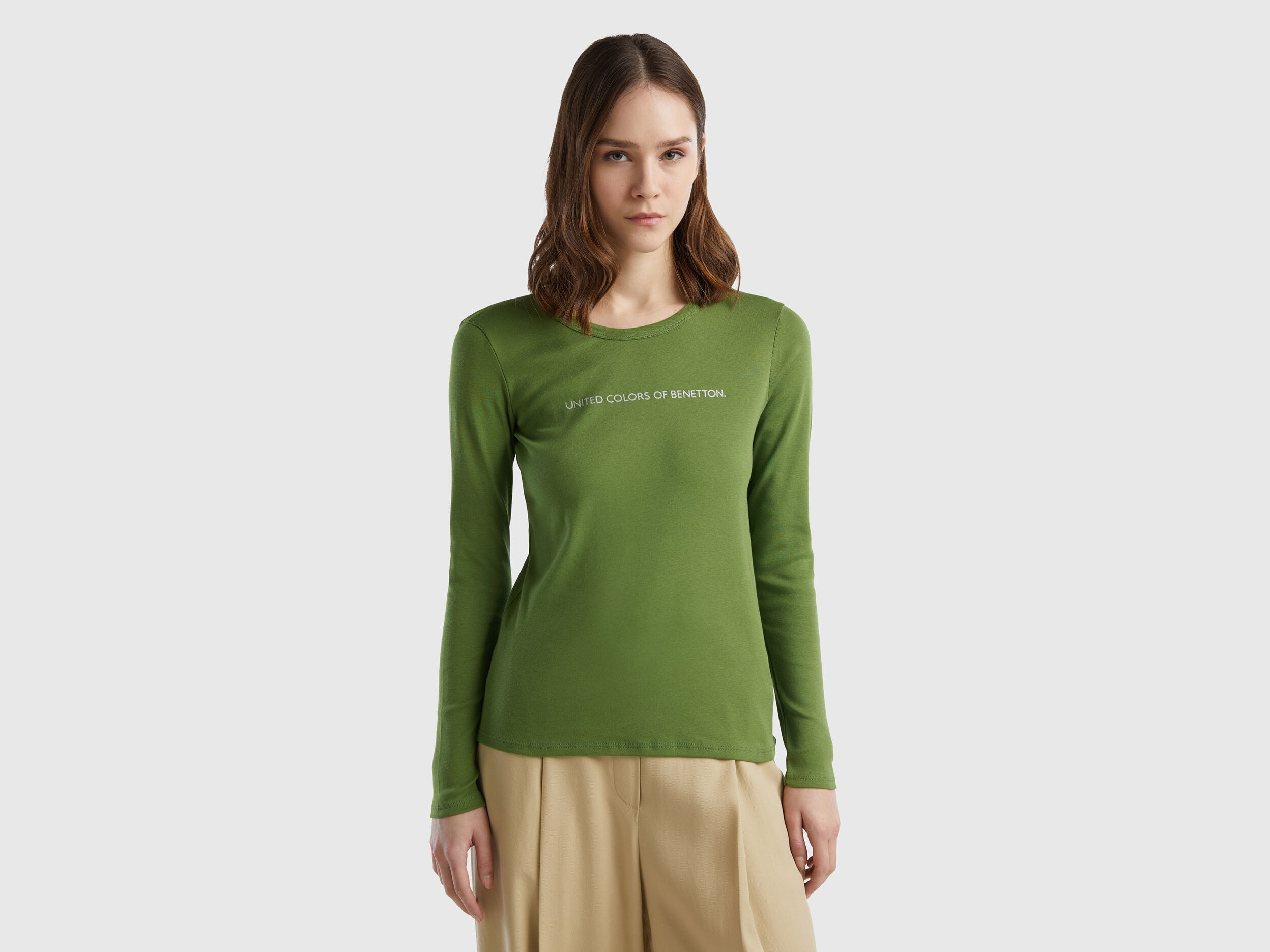 Benetton maglie cotone manica lunga sale