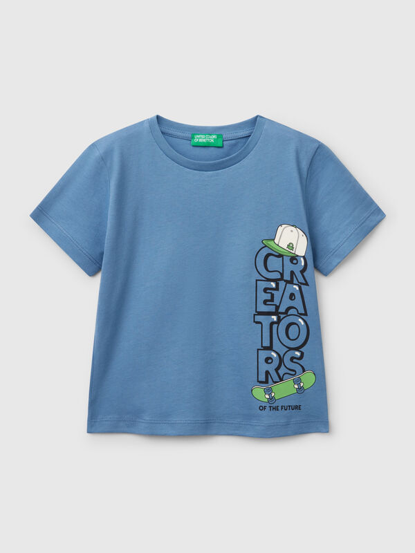 Maglietta in cotone con stampa Bambino