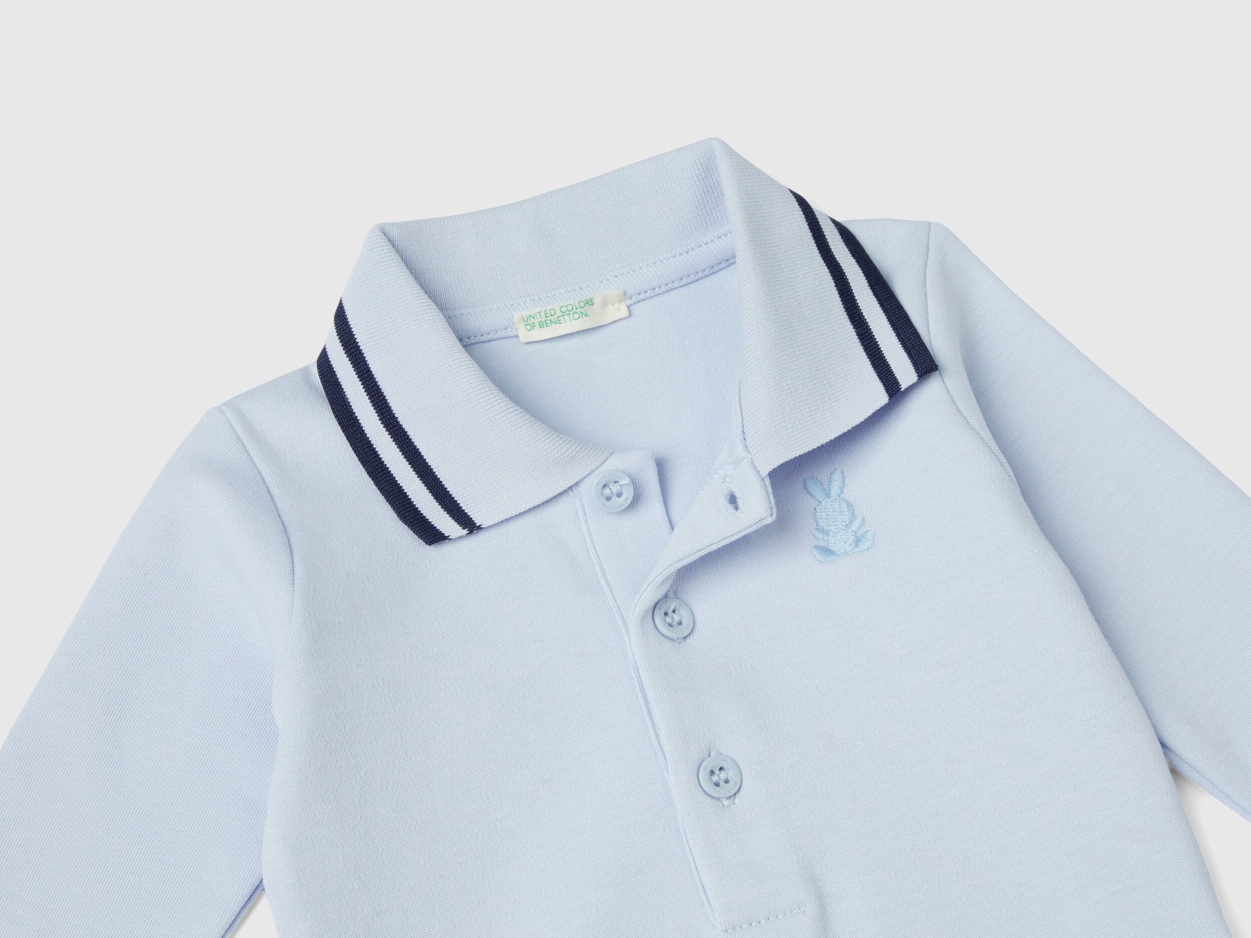 Body a polo in cotone bio
