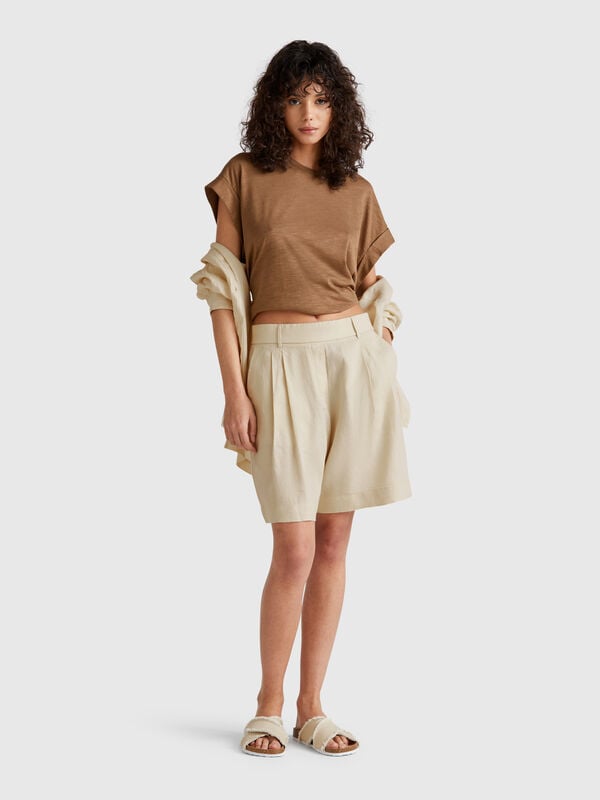 Bermuda 100% lino Donna