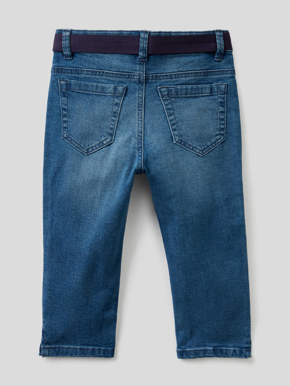 Jeans stretch con cintura in tessuto image number 2