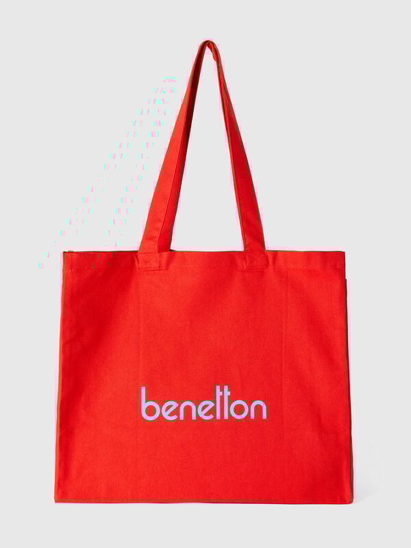 Tote bag rossa in puro cotone