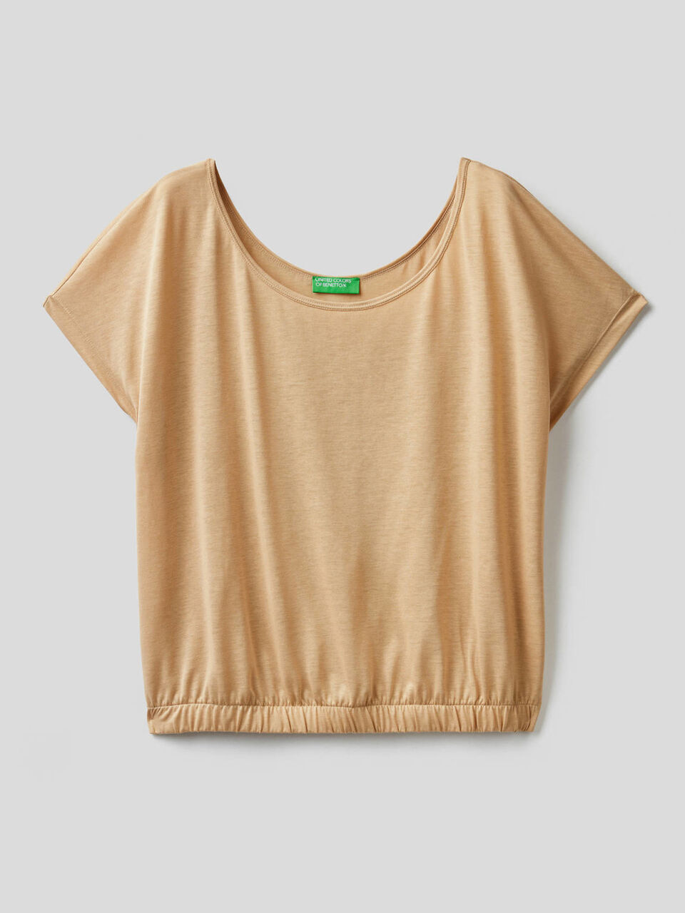 Blusa fluida con scollo rotondo image number 1
