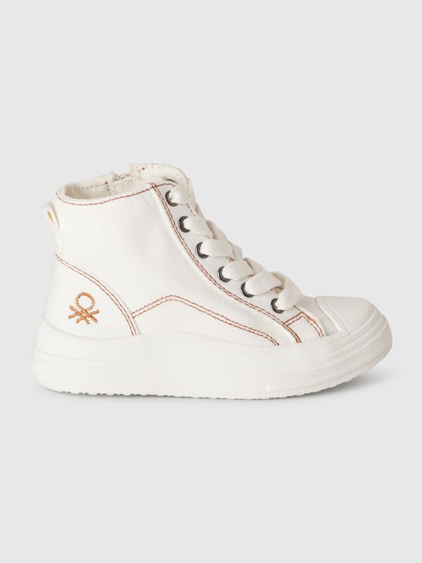 Sneakers alte effetto denim Bambino