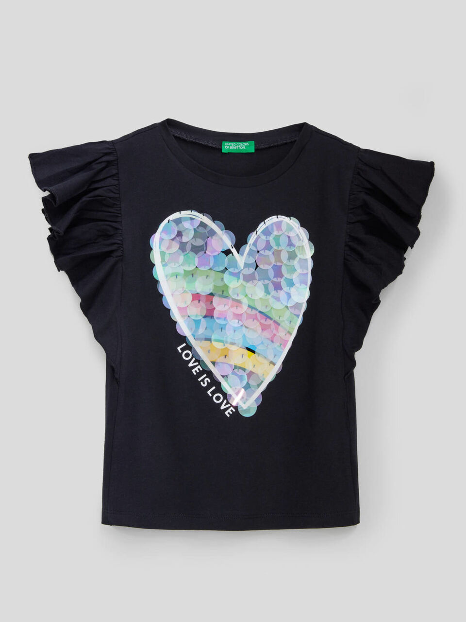 T-shirt con manica a volant image number 1