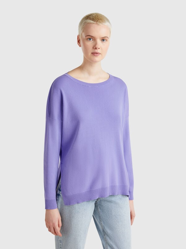 Maglia in cotone over fit Donna